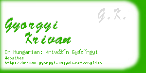 gyorgyi krivan business card